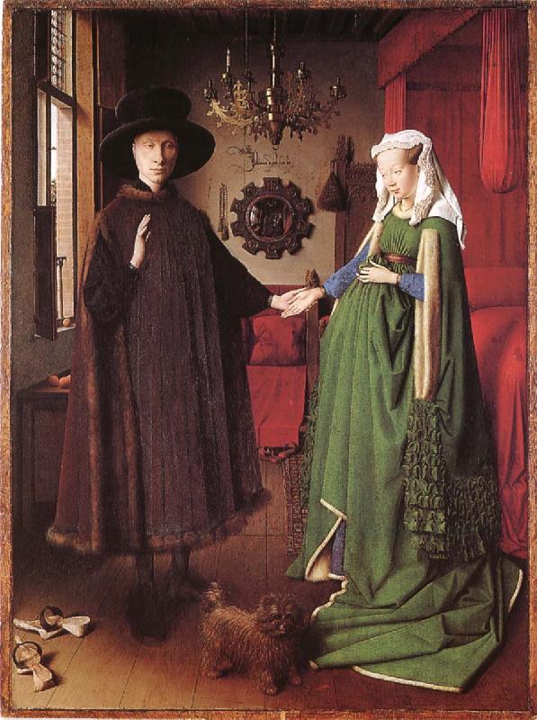 Jan Van Eyck The couple Arnolfinis brollop Germany oil painting art